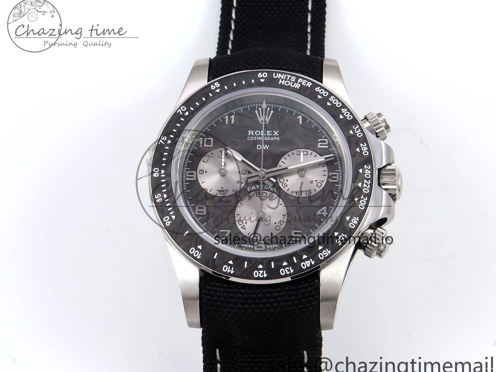 MiroTime 0321 Daytona EXCEPTIONAL-1 DIWF Best Edition Gray Dial on Black Nylon Strap SH Vibrant 1010